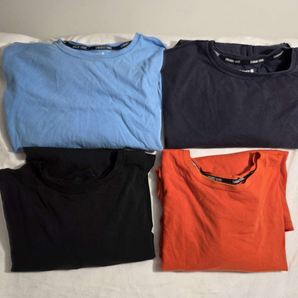 Carhartt Short Sleeve Crew Neck Tees - Light Blue, Navy, Black, Orange